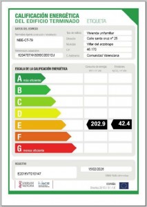 etiqueta energética vivienda